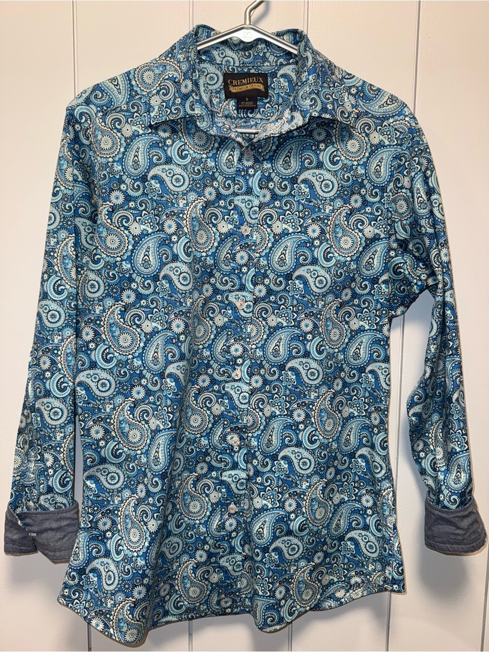 Daniel Cremieux Blue Paisley Long-Sleeve Button Shirt